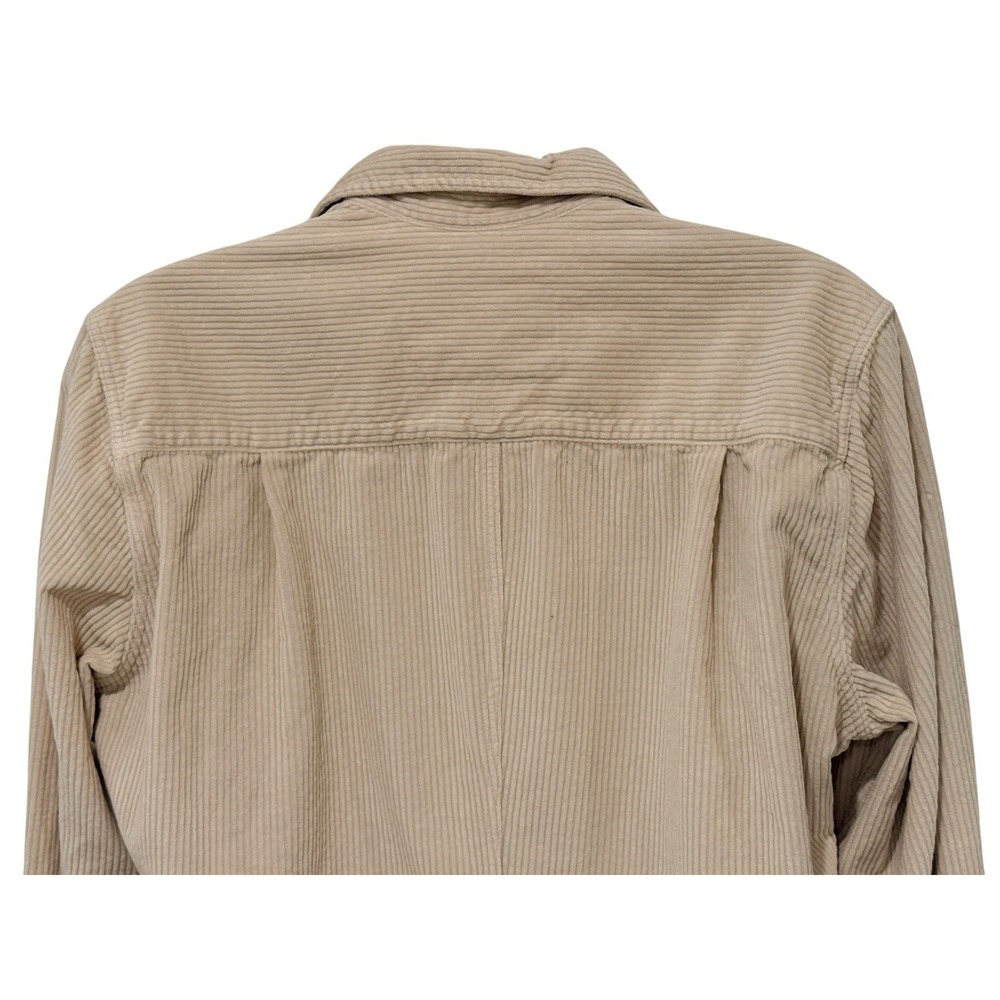 Frank & Eileen Women Shirt L Barry Beige Italian Corduroy Button Down‎ - Picture 8 of 10